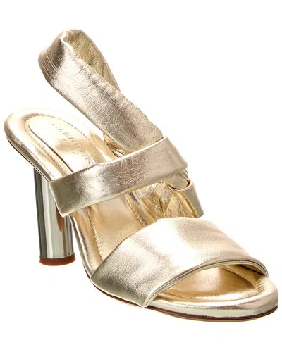 Clergerie Kina Leather Sandal In Gold