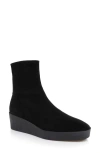 Clergerie Lexa Platform Wedge Bootie In Black