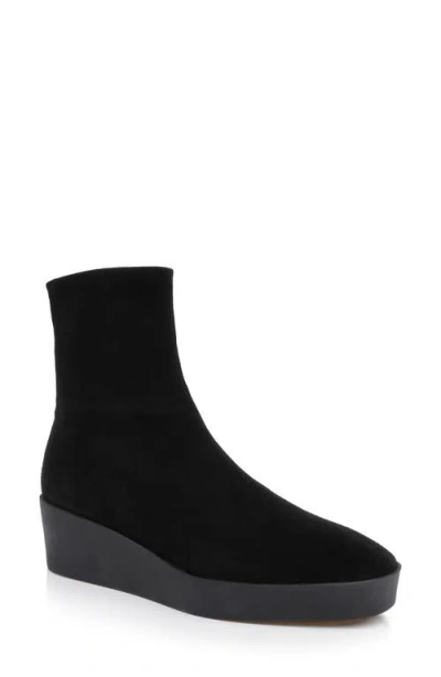 Clergerie Lexa Platform Wedge Bootie In Black
