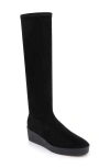Clergerie Loane Wedge Boot In Blk Sdestr