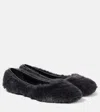 Clergerie Masha Faux Fur Ballet Flats In Black
