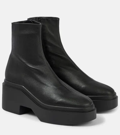 Clergerie Nelle Leather Ankle Boots In Black