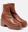 Clergerie Nelle Leather Ankle Boots In Brown