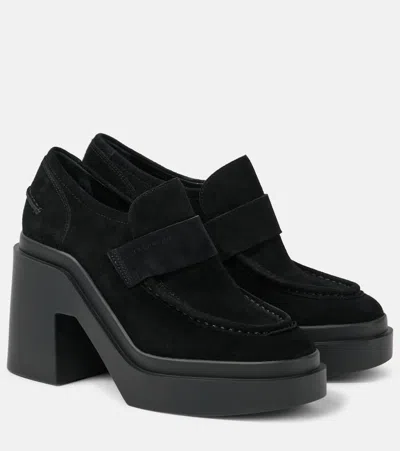 Clergerie Netta Suede Loafer Pumps In Black