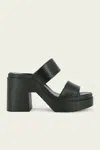 Clergerie Next Leather Platform Mules In Black