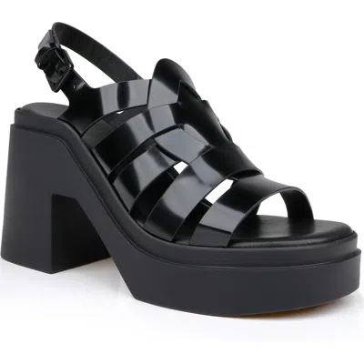 Clergerie Nindy Platform Sandal In Black Graimet