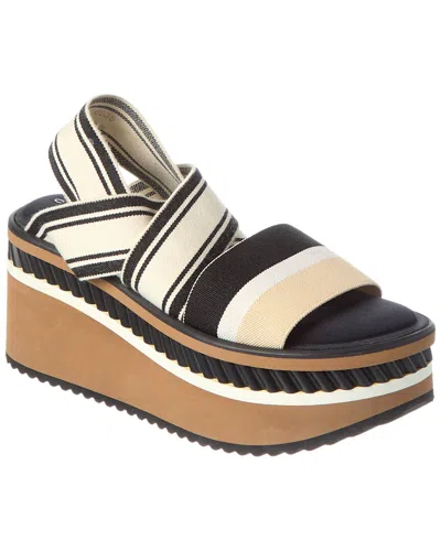 Clergerie Off-white Cessy Heeled Sandals In Black