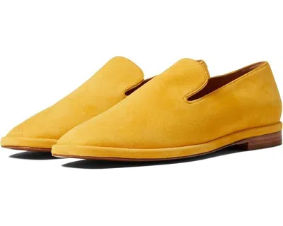 Clergerie Olympia8 Loafers Women's Euro 38 Amber Leather Square Toe Shoes Khd990 In Yellow