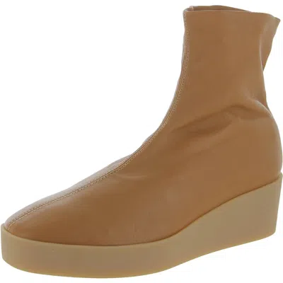 Clergerie Paris Lexa 8 Womens Leather Platform Ankle Boots In Brown