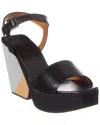 Clergerie Pearl Leather Platform Sandal In Black