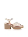 Clergerie Plateausandalen Charline Aus Leder In Cream