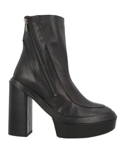 Clergerie Woman Ankle Boots Black Size 7.5 Lambskin