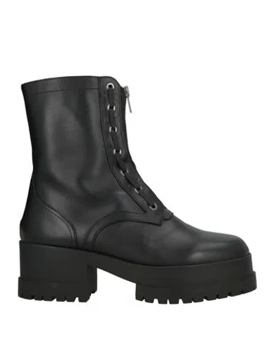 Clergerie Woman Ankle Boots Black Size 8.5 Leather