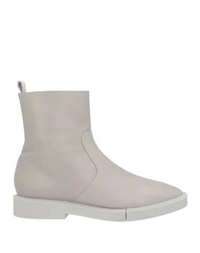 Clergerie Woman Ankle Boots Grey Size 7 Leather