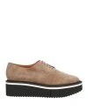 Clergerie Woman Lace-up Shoes Taupe Size 5 Leather In Gray