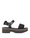 Clergerie Woman Sandals Black Size 5.5 Lambskin, Textile Fibers In Black