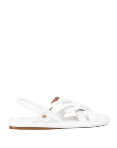 Clergerie Woman Thong Sandal White Size 7.5 Lambskin