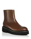 Clergerie Clover Leather Chelsea Boots In Brown Calf
