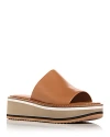 Clergerie Women's Fast2 45mm Leather Wedge Sandals In Long Nap