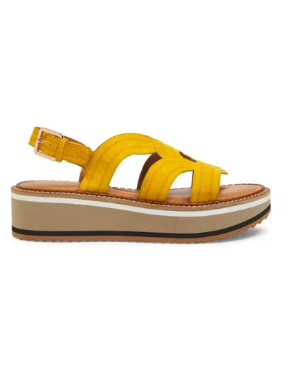 Clergerie Women's Fresia Leather Platform Sandals In Mangue