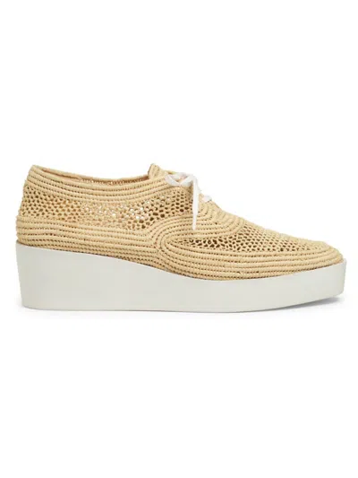 CLERGERIE WOMEN'S LISA 50MM RAFFIA DERBYS