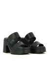 Clergerie Next Leather Platform Mules In Black