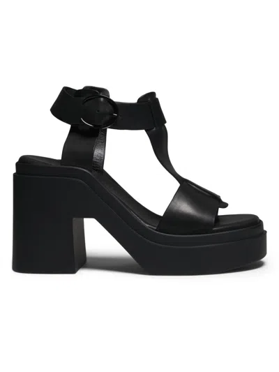 Clergerie Women's Nosta Leather Platform Sandals In Black