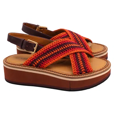 Pre-owned Clergerie Woven Sandals In Multicolor Cotton Wool