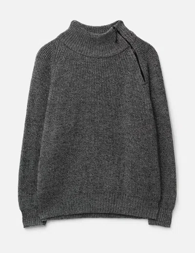 Clesste Zipper Collar Pullover Knit