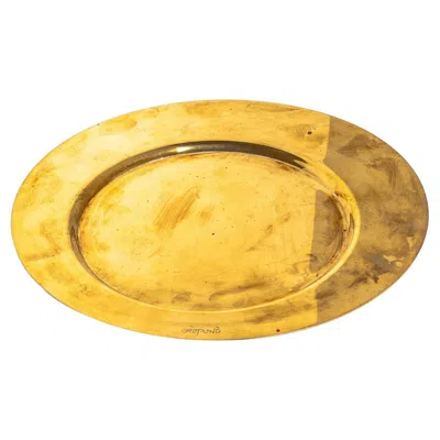Pre-owned Cleto Munari Gio Ponti Brass Plate By  In Orange