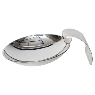 Pre-owned Cleto Munari Modernist Silver Plated Large Decorative Bowl, Signed , Italy, 1970s