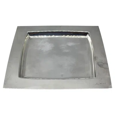 Pre-owned Cleto Munari Sami Wirkkala For , Square Silver-plated Tray, Italy, 1980s