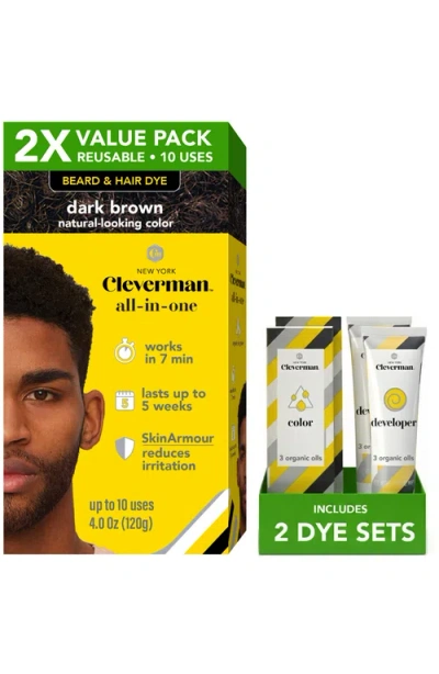 Cleverman 2x Pack Coarse & Coily Hair · Reusable Beard & Hair Dye Kit In Transparent