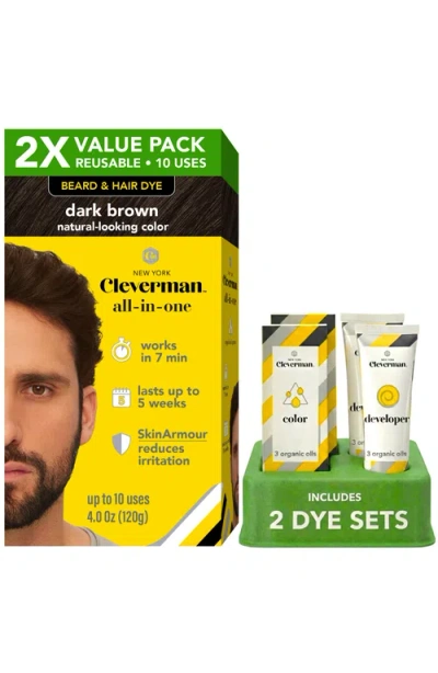 Cleverman 2x Pack Reusable Beard & Hair Dye Kit In Multi