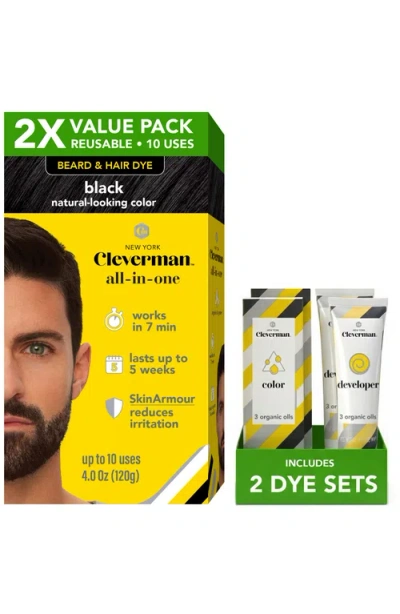 Cleverman 2x Pack Reusable Beard & Hair Dye Kit In Multi