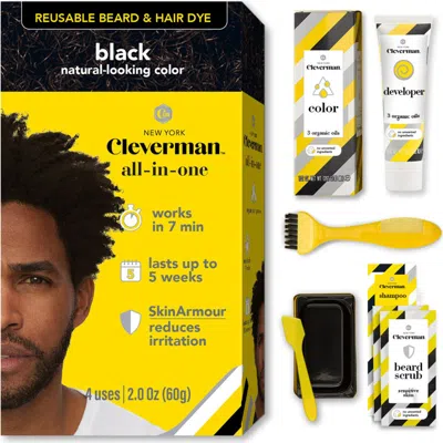 Cleverman Coarse & Coily Hair · Reusable Beard & Hair Dye Kit In Black