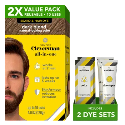 Cleverman Reusable Beard & Hair Dye Kit - Dark Blond