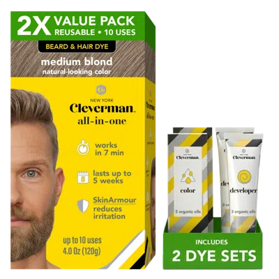 Cleverman Reusable Beard & Hair Dye Kit - Medium Blond