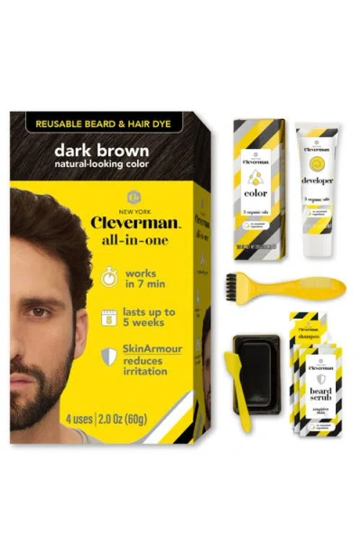 Cleverman Reusable Beard & Hair Dye Kit In Brown