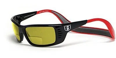 Pre-owned Clic Hoven Meal Ticket  Magnetic Polarized Sunglasses Black Red/sun Yellow+1.75 In Multicolor