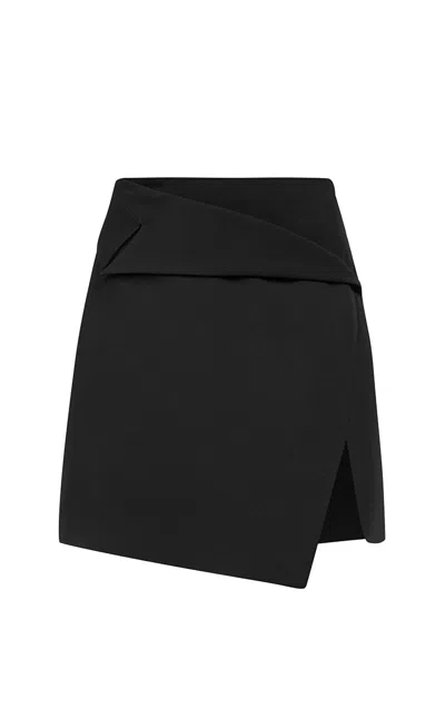 Cliche Reborn Women's Asymmetric Mini Skirt In Black