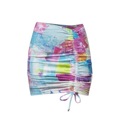 Cliche Reborn Women's Candy Velvet Beach Skirt In Multi