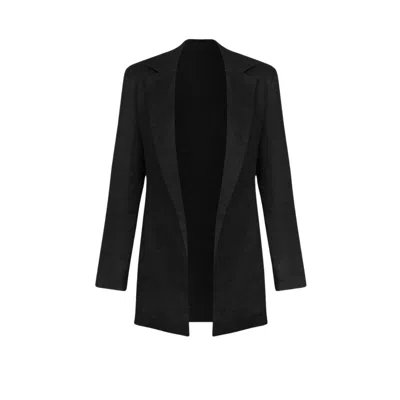Cliche Reborn Women's Classic Linen Blazer In Black