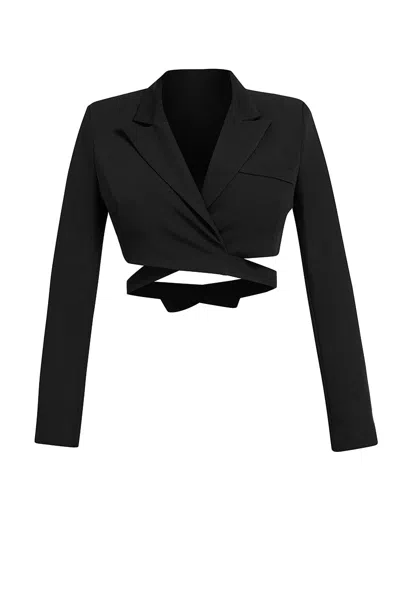Cliche Reborn Women's Cropped Tailored Blazer In Black