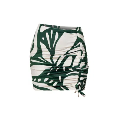 Cliche Reborn Women's Velvet Beach Skirt Costa Rica In Green