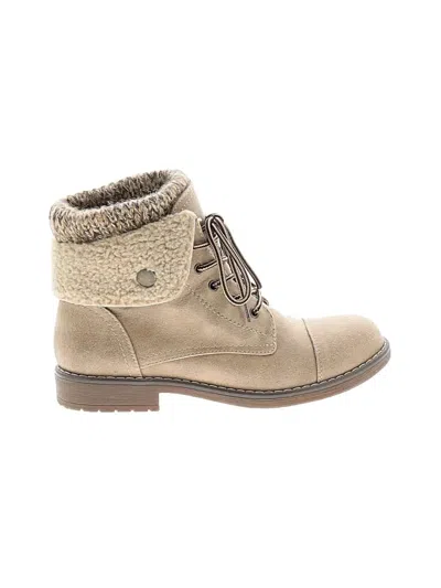 Pre-owned Cliffs By White Mountain Ankle Boots In Tan