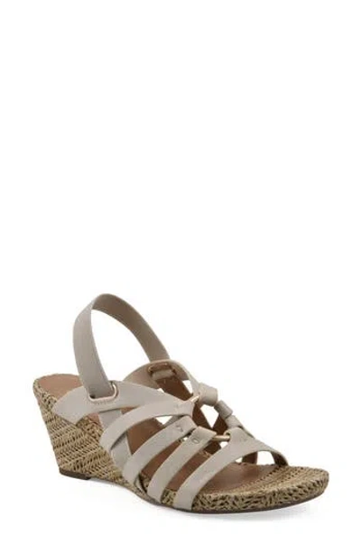 Cliffs By White Mountain Ataps Wedge Slingback Sandal In Eggshell Smooth
