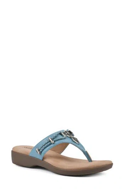 Cliffs By White Mountain Bailee Sandal In Turquoise/woven