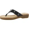Cliffs By White Mountain Bailee Womens Slip On Embellished Thong Sandals In Black