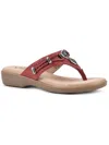 CLIFFS BY WHITE MOUNTAIN BAILEE WOMENS FAUX LEATHER SLIP ON THONG SANDALS